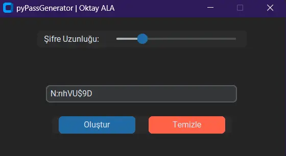 Python Rastgele Şifre Oluşturucu